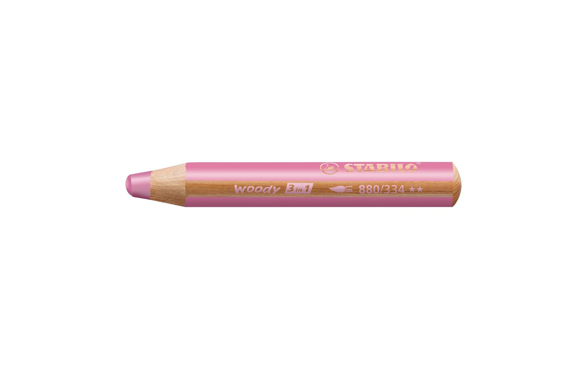 STABILO woody 3 in 1 – rosa, Ø 10 mm, rund