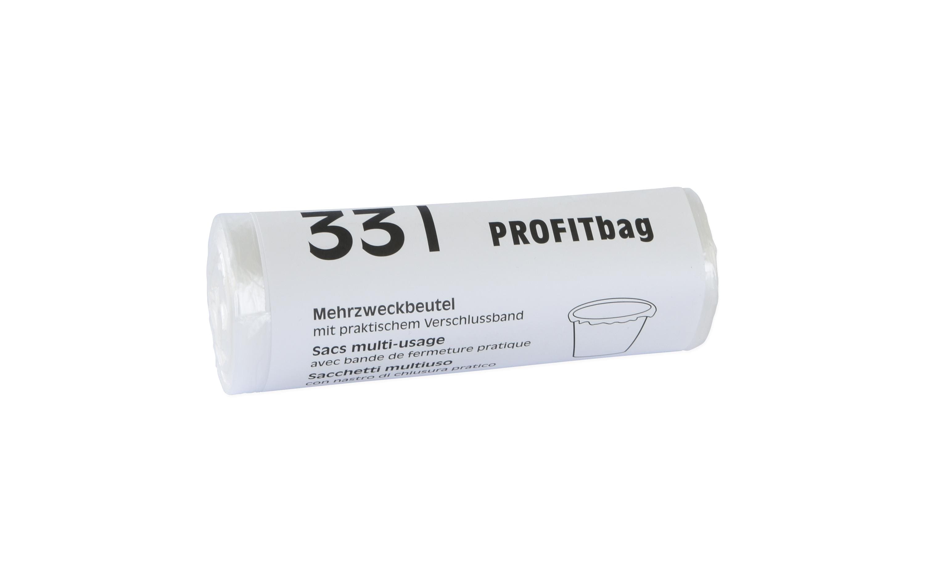 Office focus Mehrzweckbeutel ProfitBag – 33 l, PE, transparent, 540 × 600 mm, 30 Stk