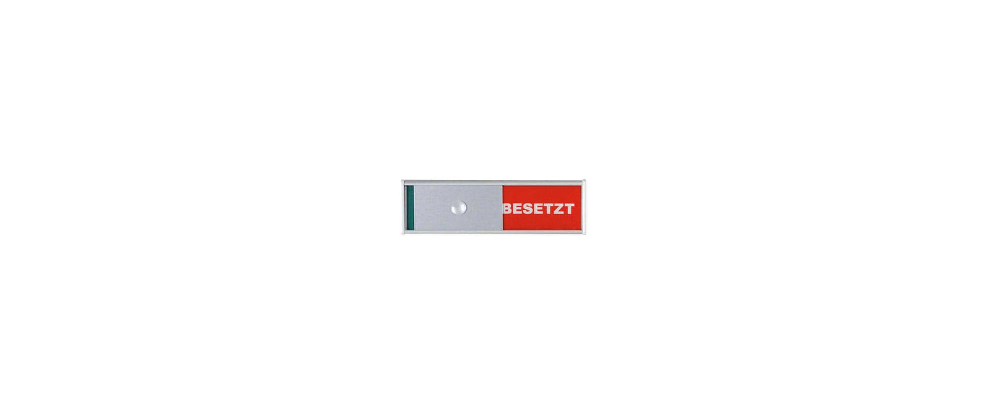 Booffice Besetzungsanzeige Frei/Besetzt, DE – 105×31×10 mm, Aluminium, silber, 1 Stk.