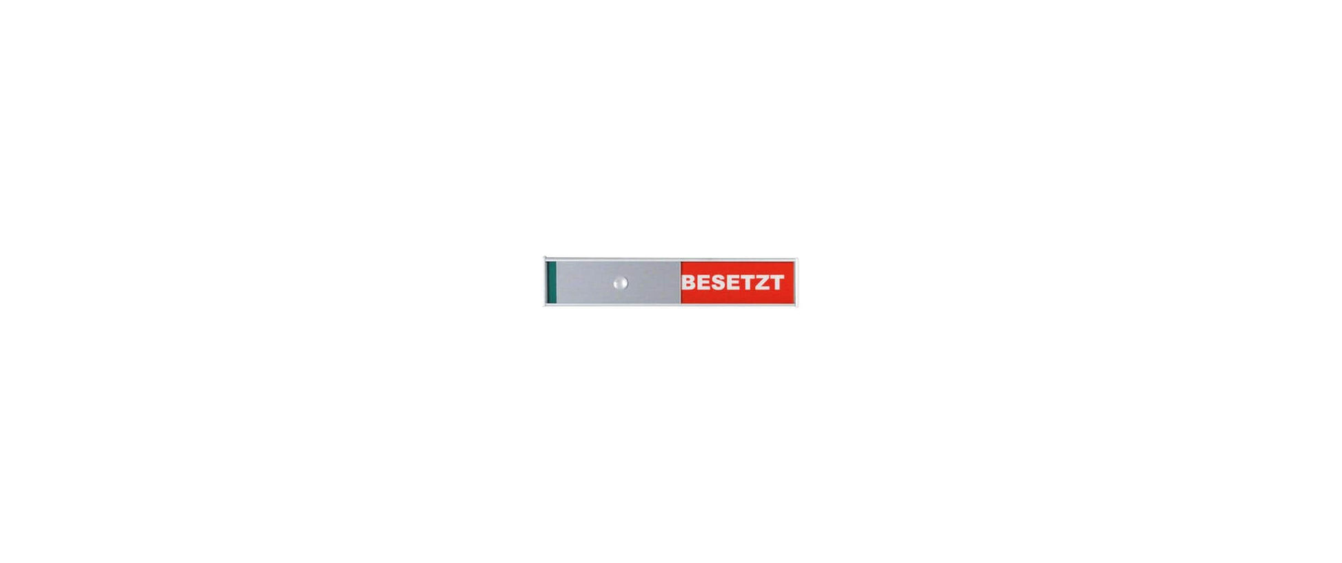 Booffice Besetzungsanzeige Frei/Besetzt, DE – 155 × 31 × 10 mm, Aluminium, silber, 1 Stk.
