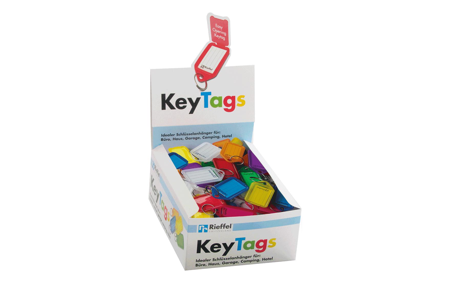 Rieffel Schlüsselschild KeyTag – Kunststoff, Mehrfarbig, 100er-Pack