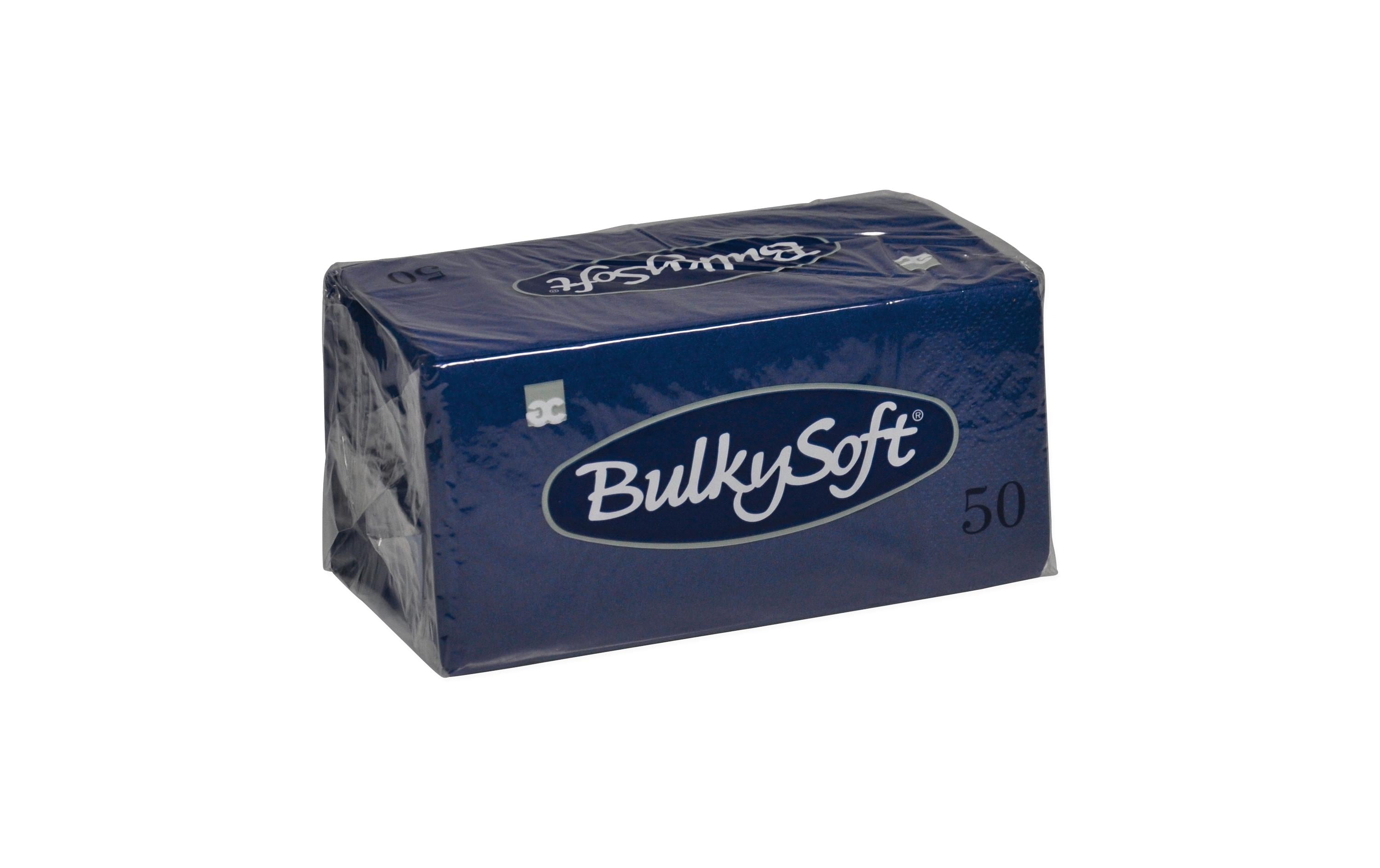 Haushaltsware Bulkysoft Servietten – Dunkelblau – 33 × 33 cm, 2-lagig – 50 Stück