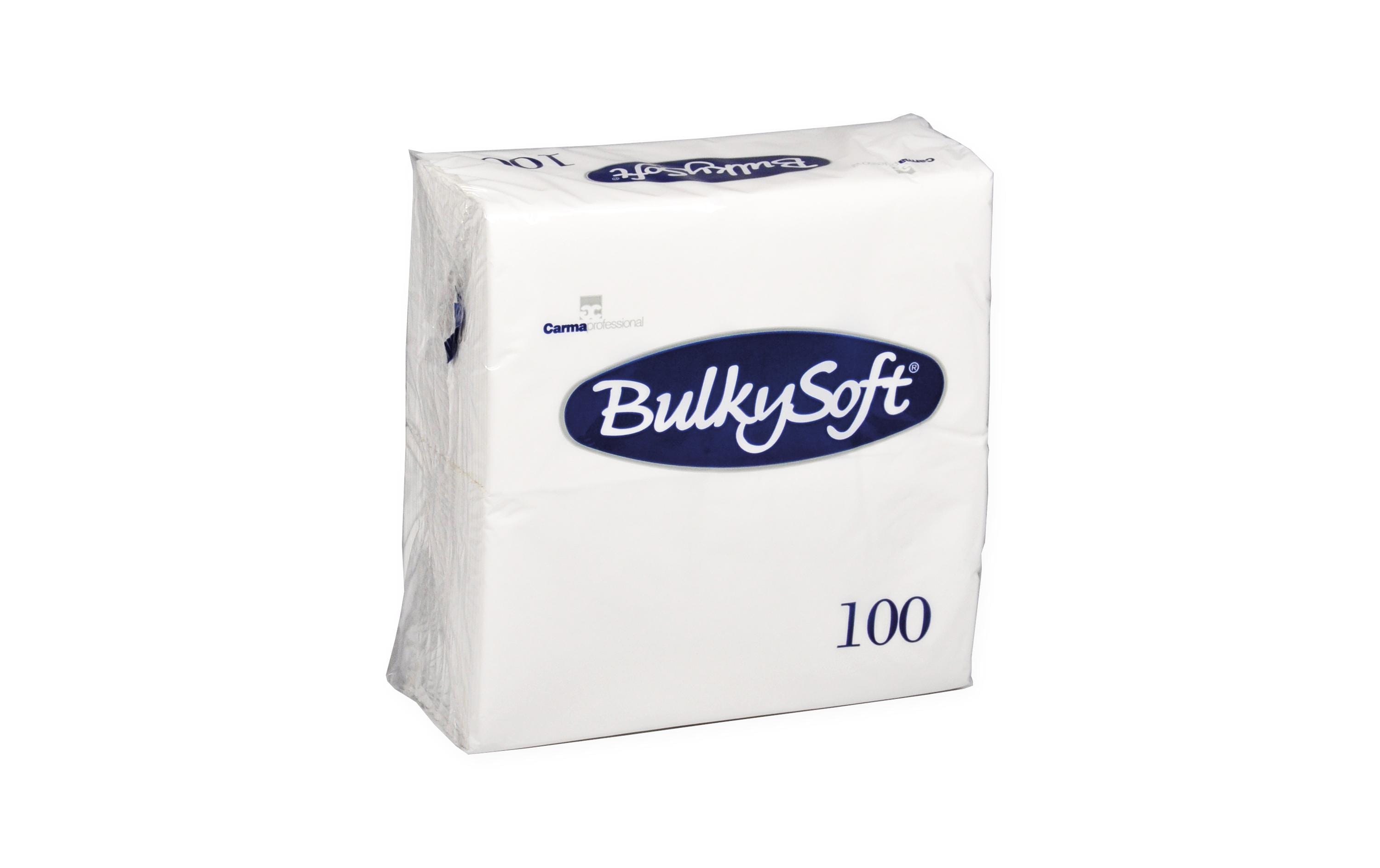 Haushaltsware Bulkysoft Servietten – weiss – 40 × 40 cm, 2-lagig – 100 Stück