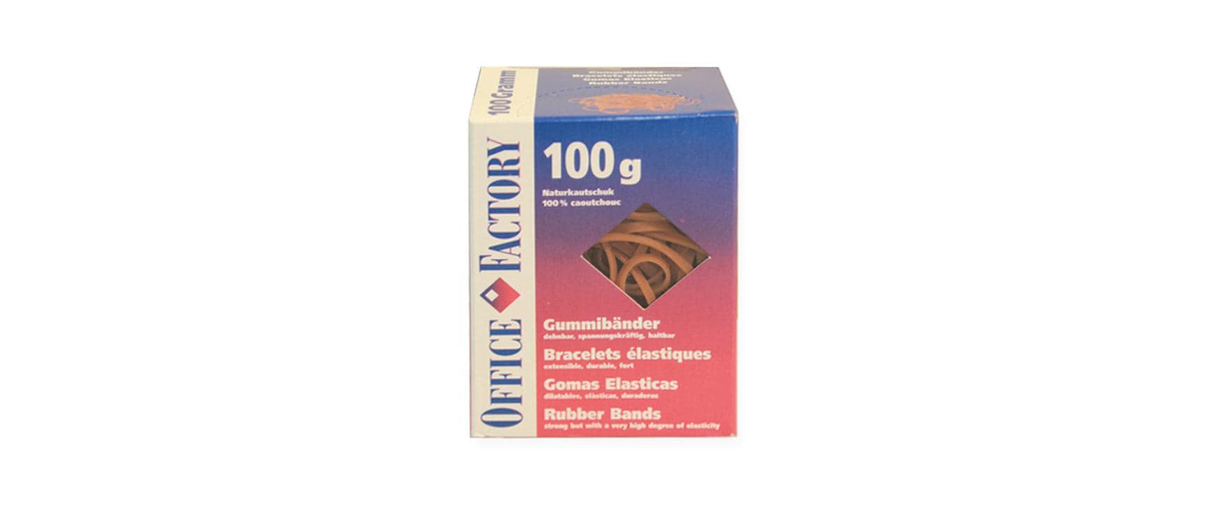 Smart office Gummibänder – 90 × 3 mm, Naturkautschuk, 100 g