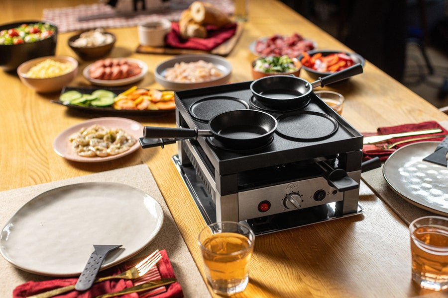 Solis Tischgrill 7910 – 4 Personen, Antihaftbeschichtet, 1020 W – Schwarz/Edelstahl