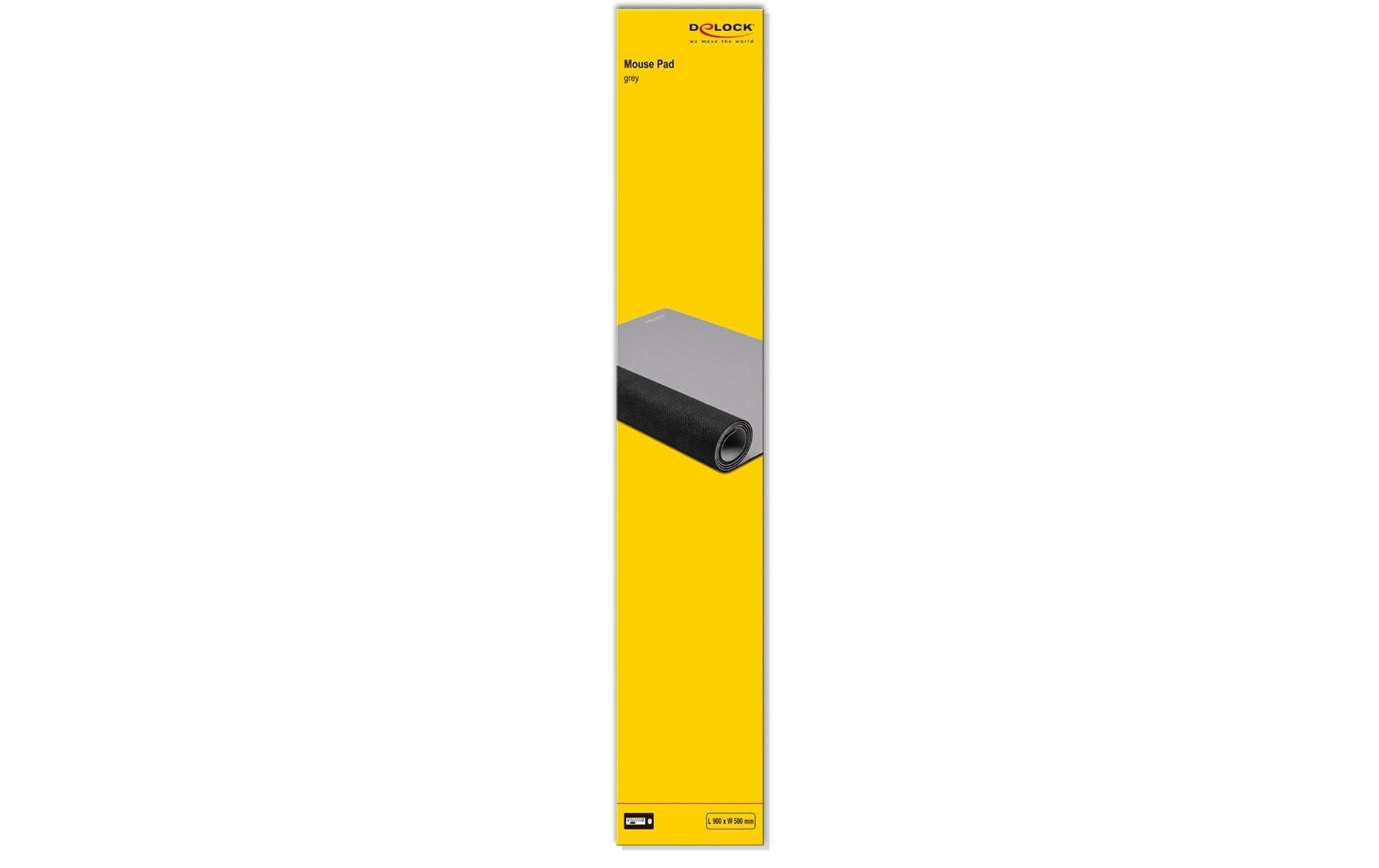 DeLOCK Mauspad – 500 × 900 × 2 mm, Grau