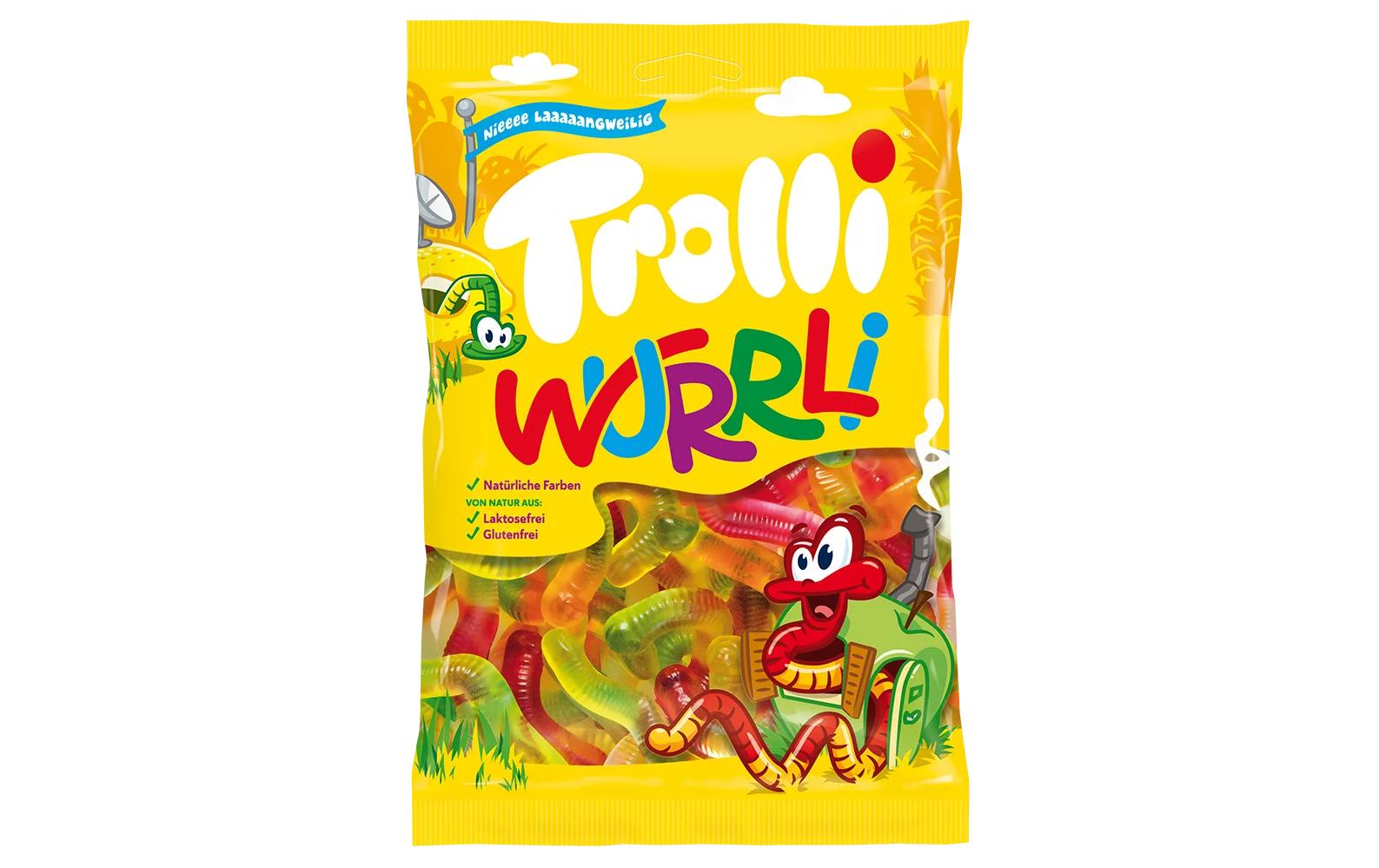 Trolli Wurrli Fruchtgummi – Fruchtmix – 200 g
