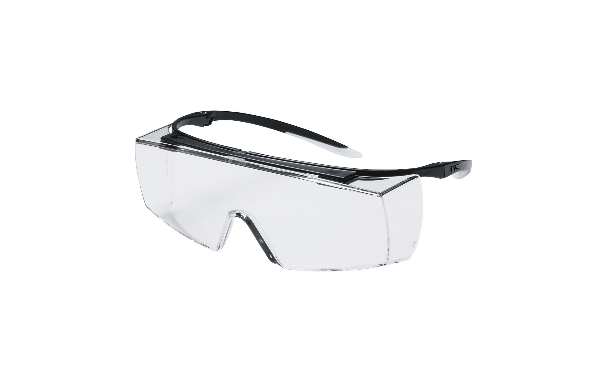 Uvex Schutzbrille Super OTG 9169 – klar, beschlagfrei, kratzfest, UV-Schutz, schwarz