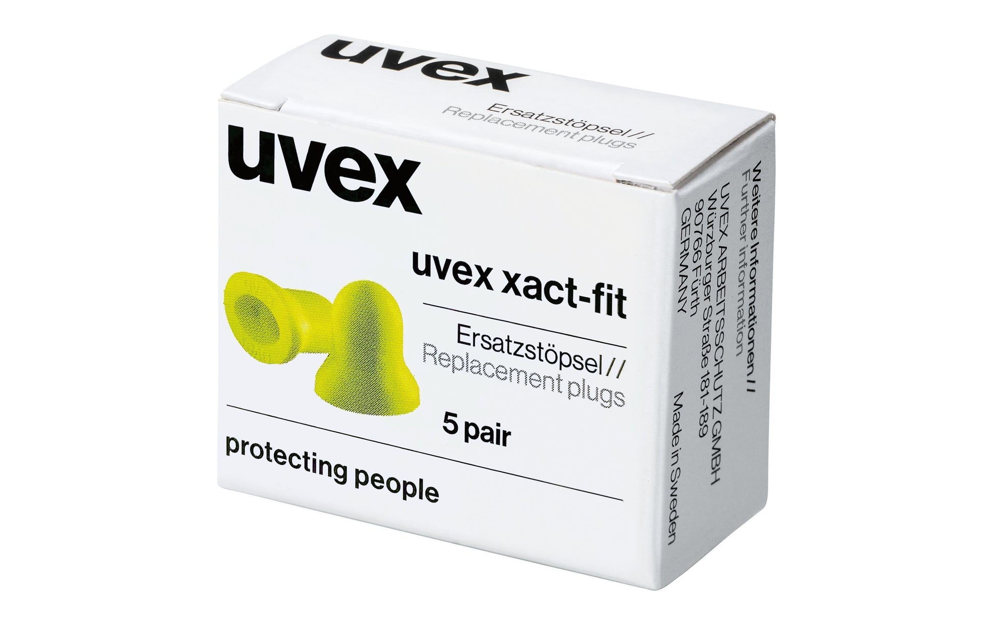 Uvex xact-fit Einweg-Ohrstöpsel – SNR 26 dB – Grün