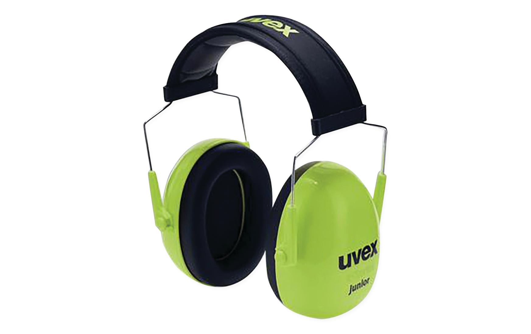 Uvex K Junior Kapselgehörschutz für Kinder – SNR 29 dB – Neongrün Metallic