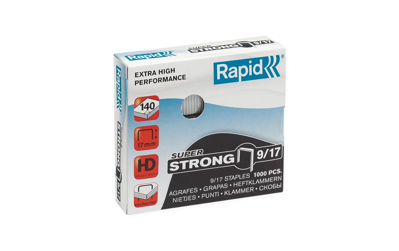 Rapid Heftklammern 9/17 – 17 mm, 9 mm – Metall, silber – 1000 Stk.