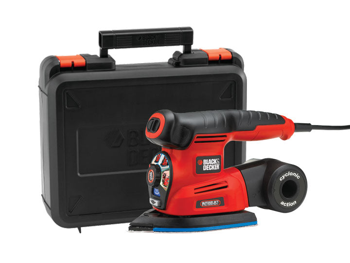 Black & Decker Multischleifer KA280K – 220 W – Klettfix, Ø 125 mm – 2 Stufen