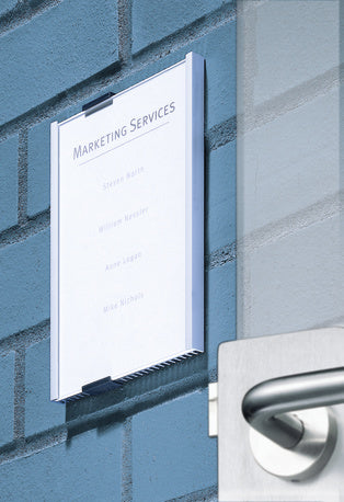Durable Info Sign Türschild – 149 × 210,5 mm – Aluminium/Acryl – Silber