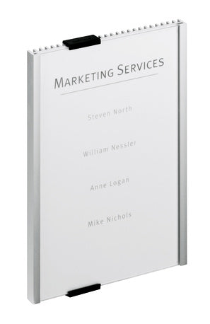 Durable Info-Schild Türschild – 149 × 210,5 mm – Aluminium/Acryl – Silber