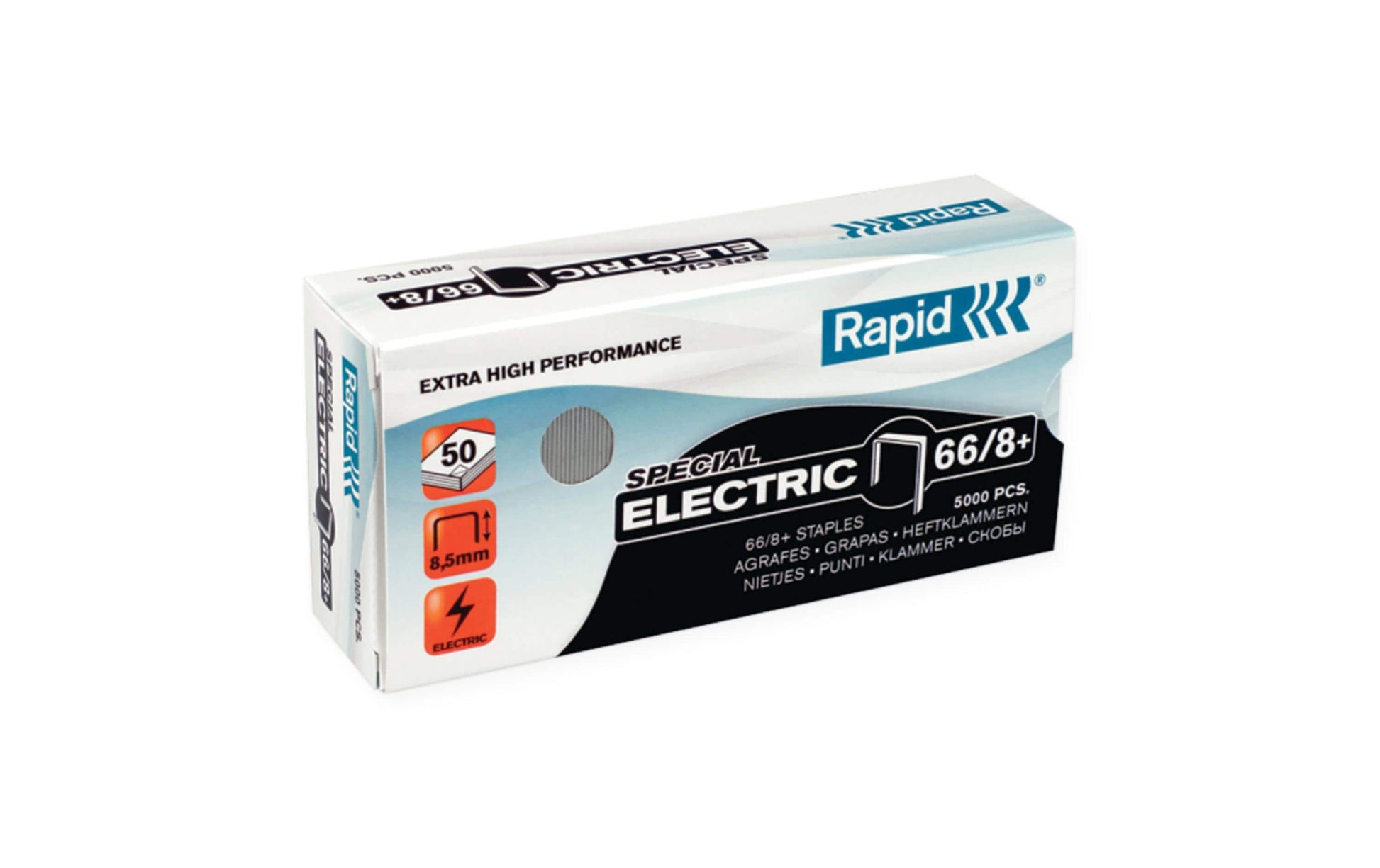 Rapid Heftklammern 66/8 – 8 mm – Metall, silber – 5000 Stk.