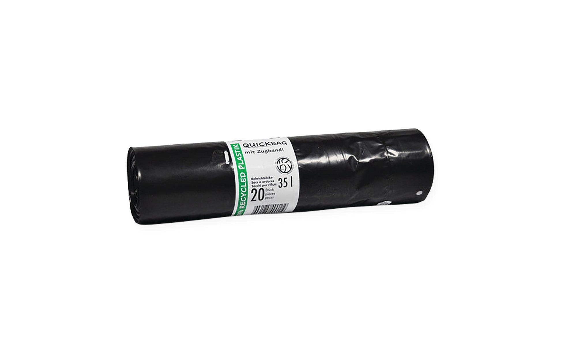 Webstar Kehrichtsack – 35 l, mit Zugband, LDPE, schwarz, 55 µm, 580 × 600 mm, 20 Stk