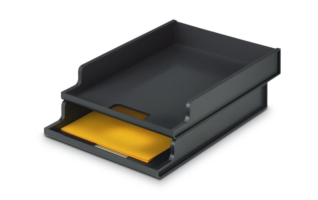 Styro Briefkorb für B4, Polystyrol (PS), Schwarz, 270 × 56 × 350 mm