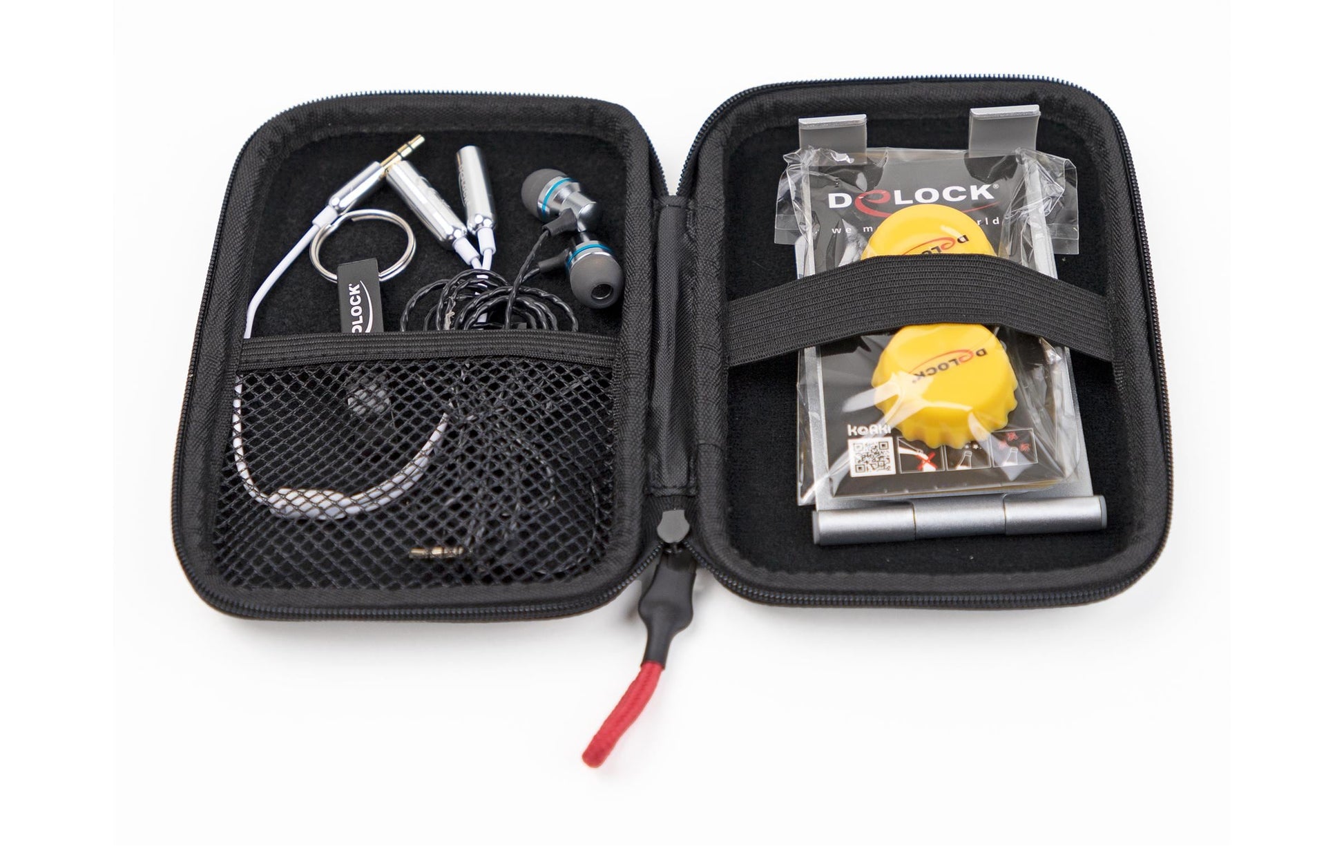 DeLOCK Travel Kit 1 Sound Edition In-Ear Headset – 3,5 mm Klinke, Grau