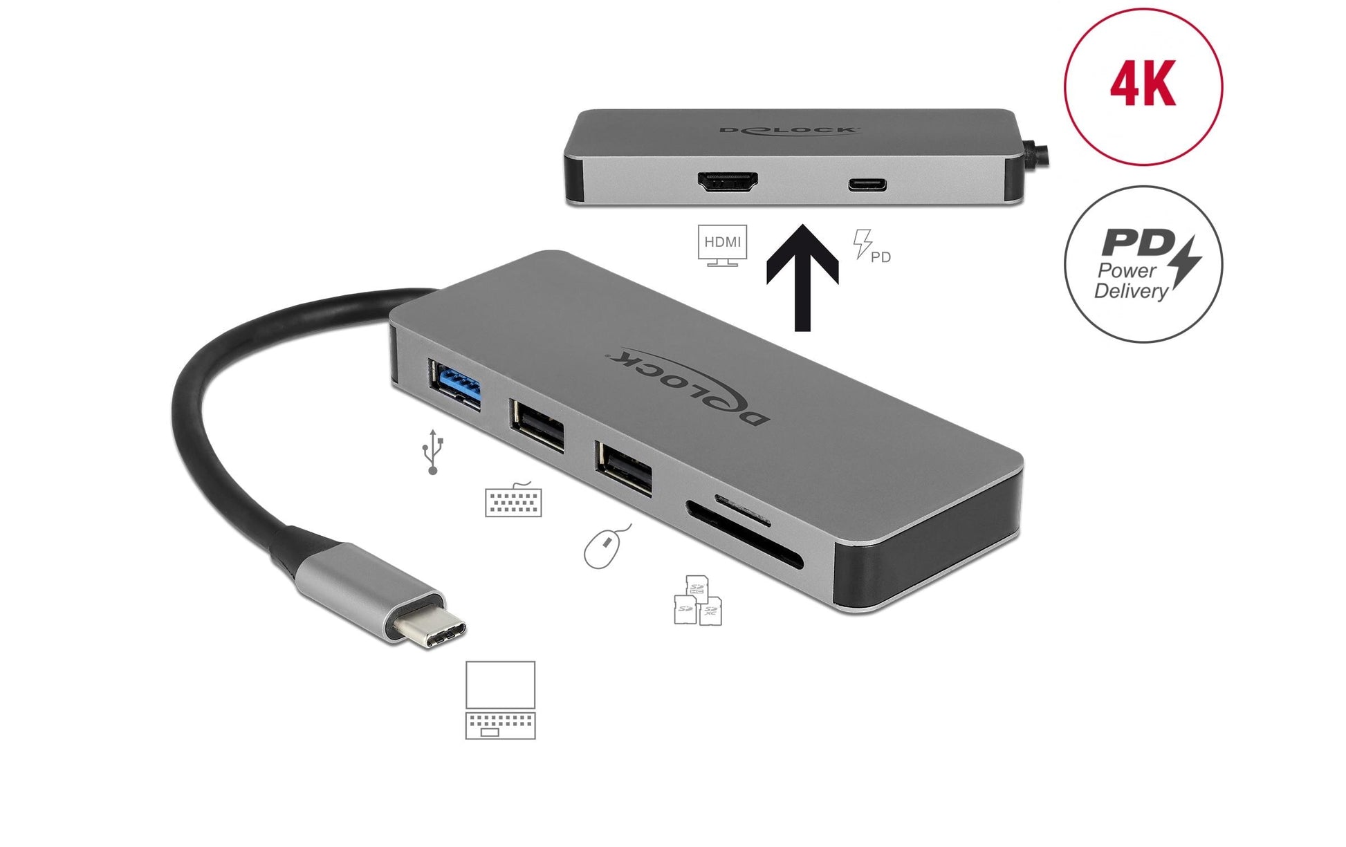 DeLOCK Travel Kit 5 Tablet Edition Zubehörtasche – für Tablets bis 12", silber