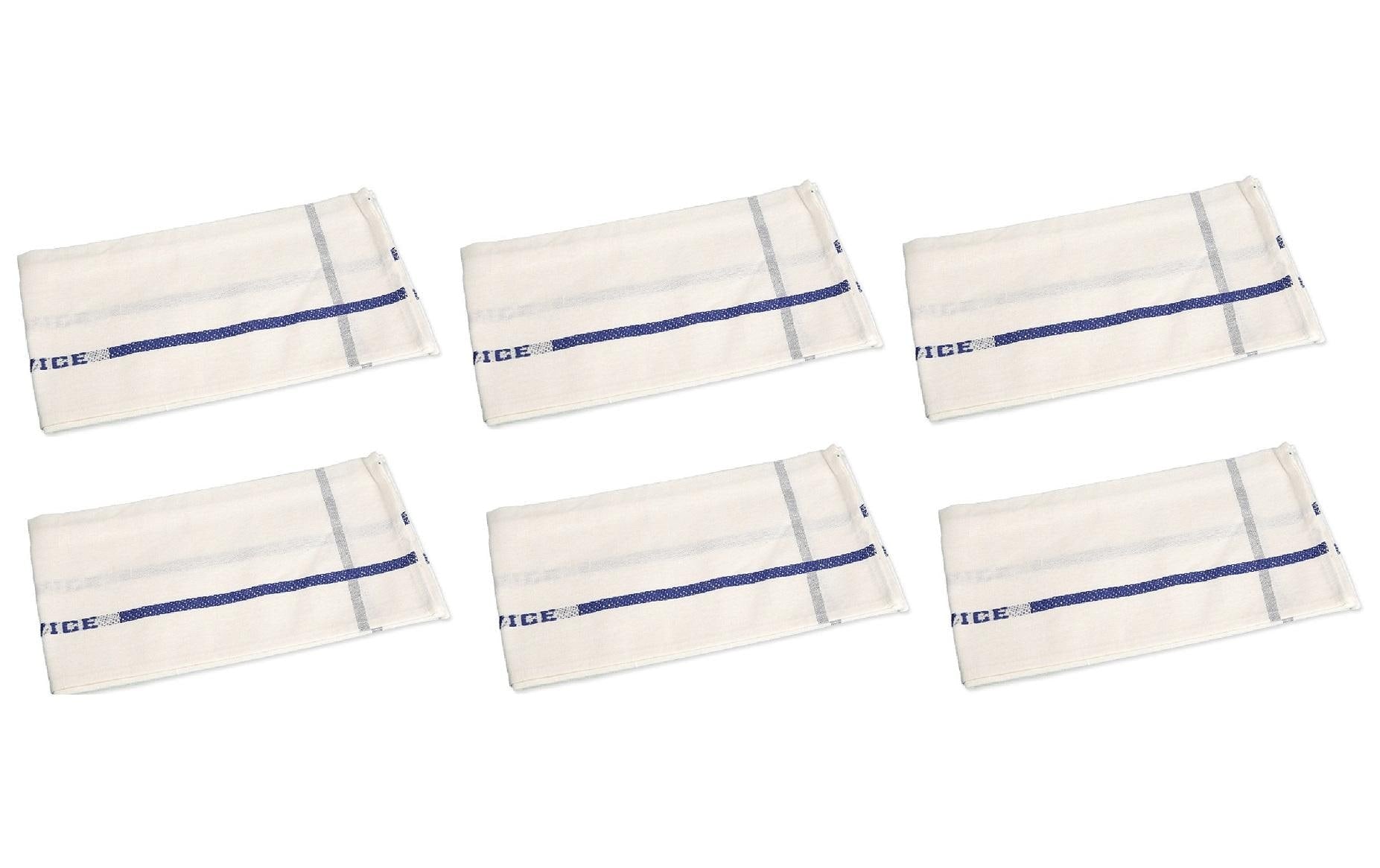 Haushaltsware Servicetücher – Weiss – 47 × 60 cm – Leinen – 6er-Set