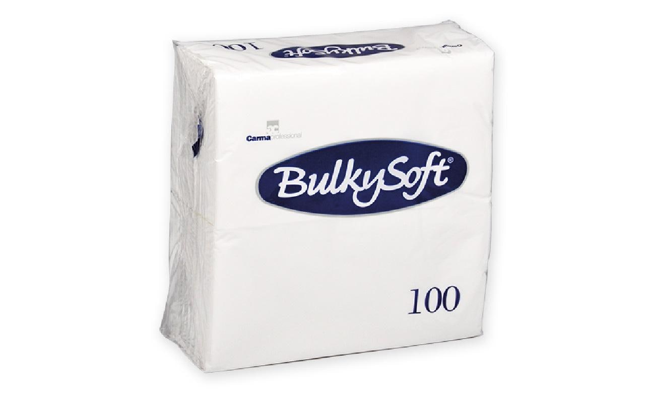 Haushaltsware Bulkysoft Servietten – weiss – 33 × 33 cm, 2-lagig – 100 Stück