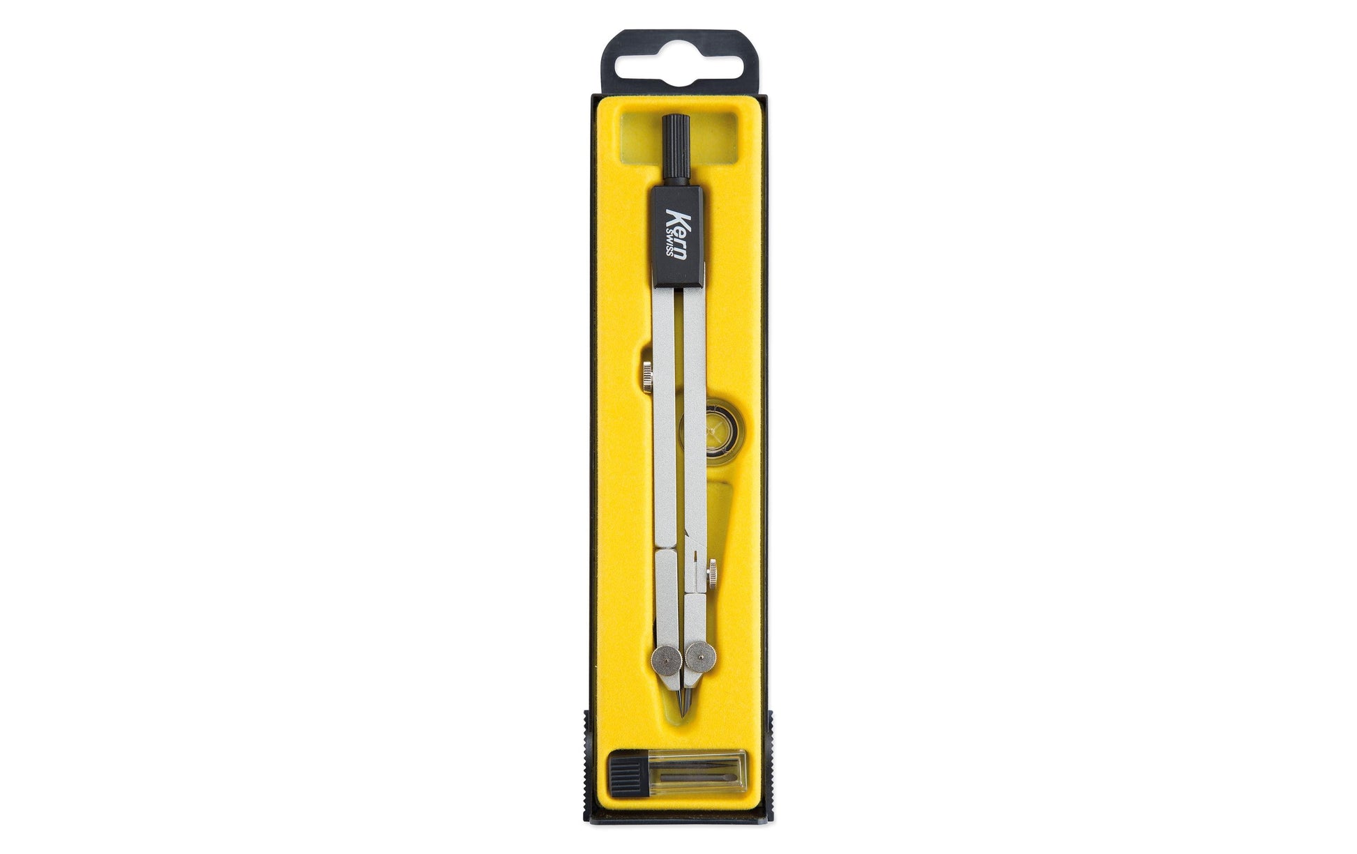 KERN Wandtafel-Zirkel – Schenkellänge 15 cm, Radius 24 cm, Aufnahme bis 3,5 mm, Messing, Silber