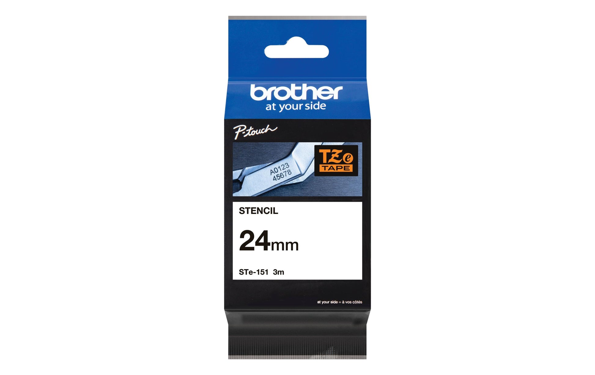 Brother Schriftband – 24 mm × 3 m, schwarz, weiss