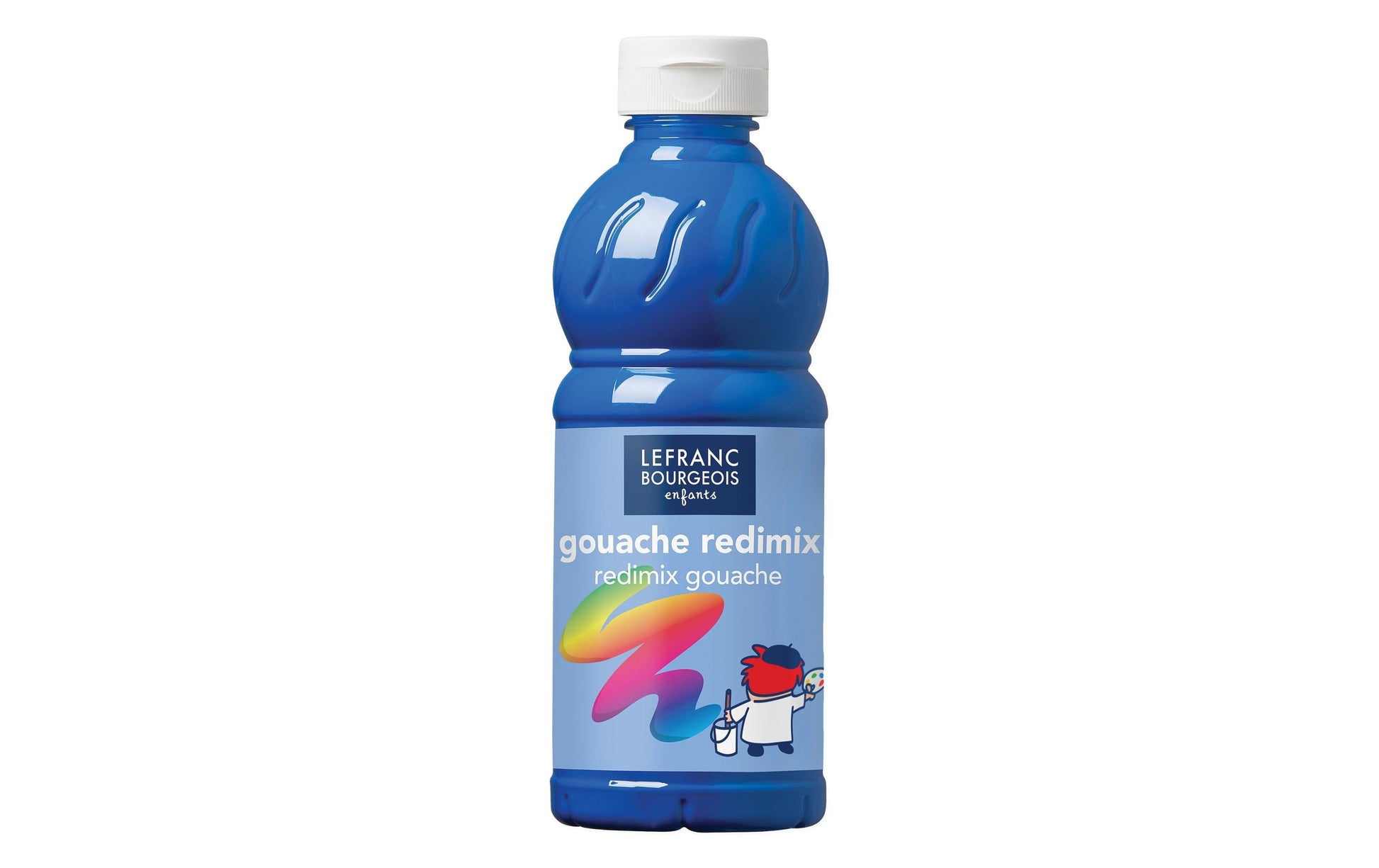 Lefranc & Bourgeois Redimix Temperafarbe – Blau, halb-opak, auswaschbar – 500 ml – für Papier