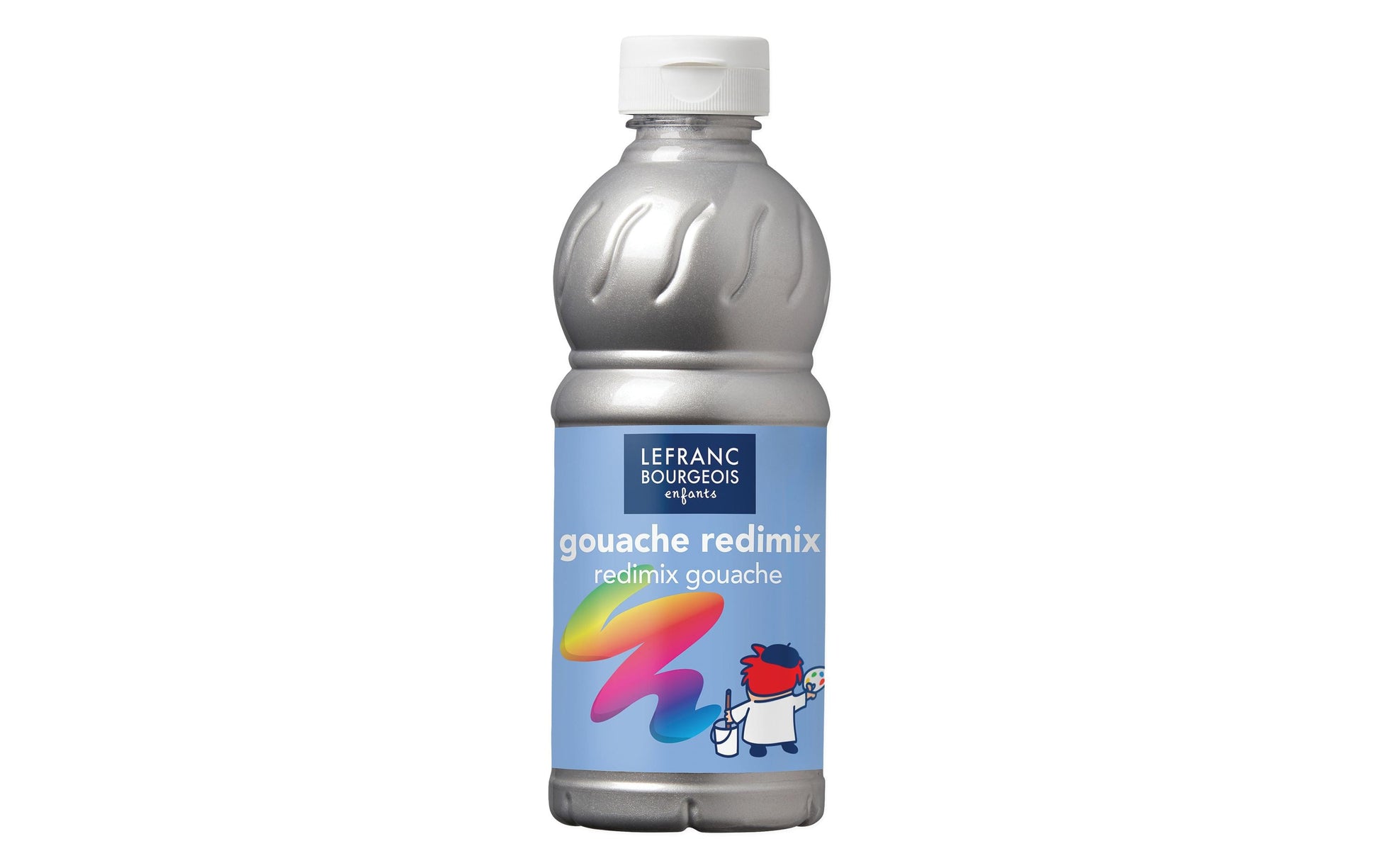Lefranc & Bourgeois Tempera Farbe – Silber, halb-opak, fluoreszierend – 250 ml – für Holz