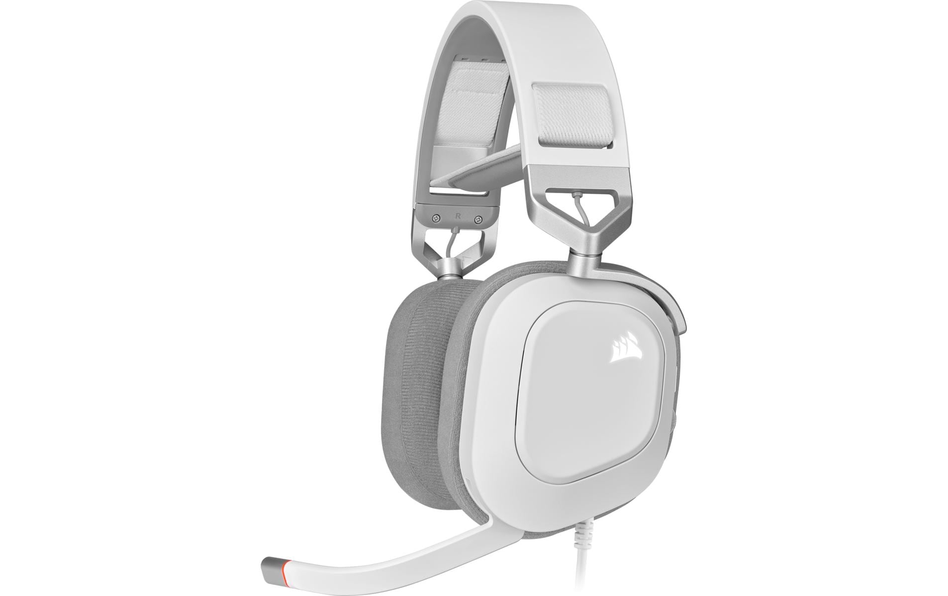 Corsair HS80 RGB – Over-Ear Gaming-Headset – USB-A, 7,1 Surround-Sound, Stummschaltung – Weiss