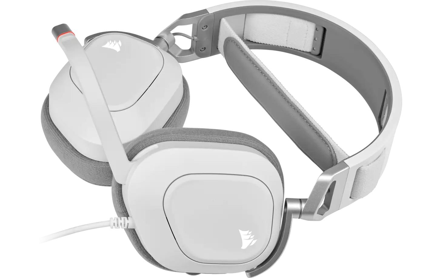 Corsair HS80 RGB – Over-Ear Gaming-Headset – USB-A, 7,1 Surround-Sound, Stummschaltung – Weiss