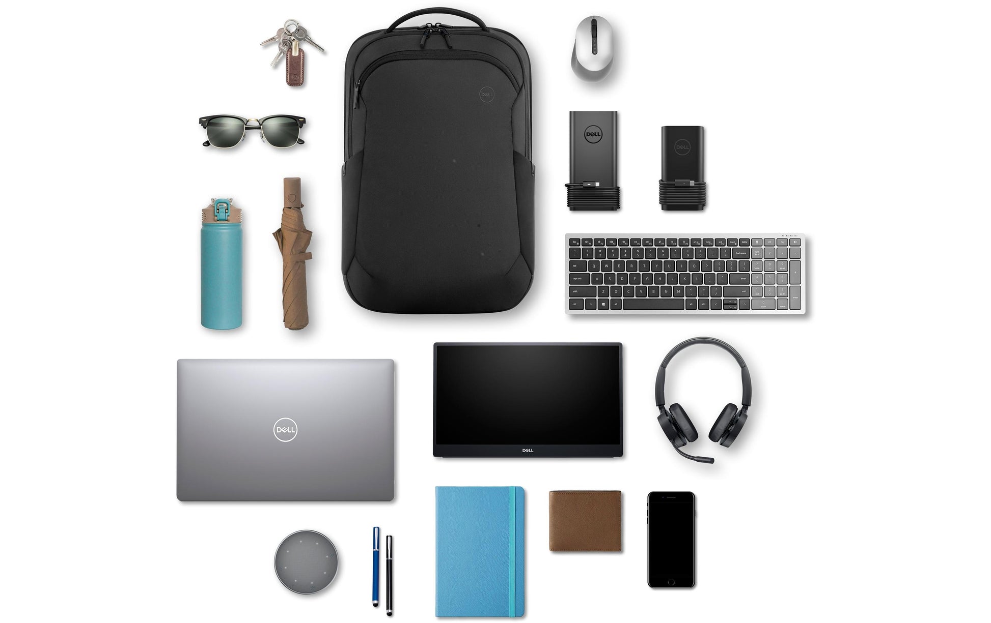 Dell Pro 14-16 Plus EcoLoop Notebook-Rucksack bis 16" – wasserfest, 100% recycelt – Schwarz