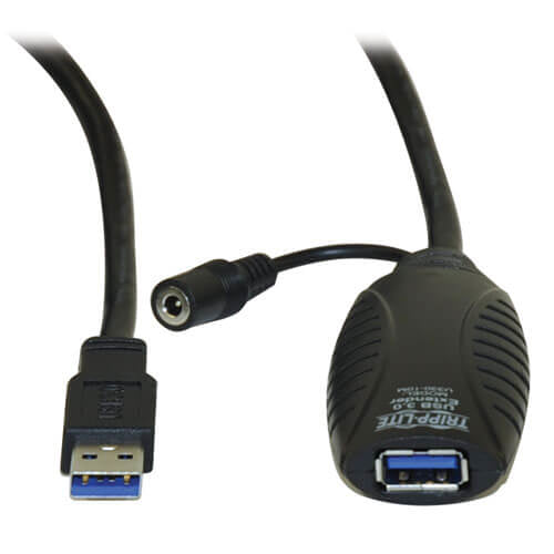 Tripp Lite USB-A Verlängerungskabel (Stecker auf Buchse) – USB 3.2 Gen 1 (5 Gbit/s) – 10 m – Aktiv – Schwarz