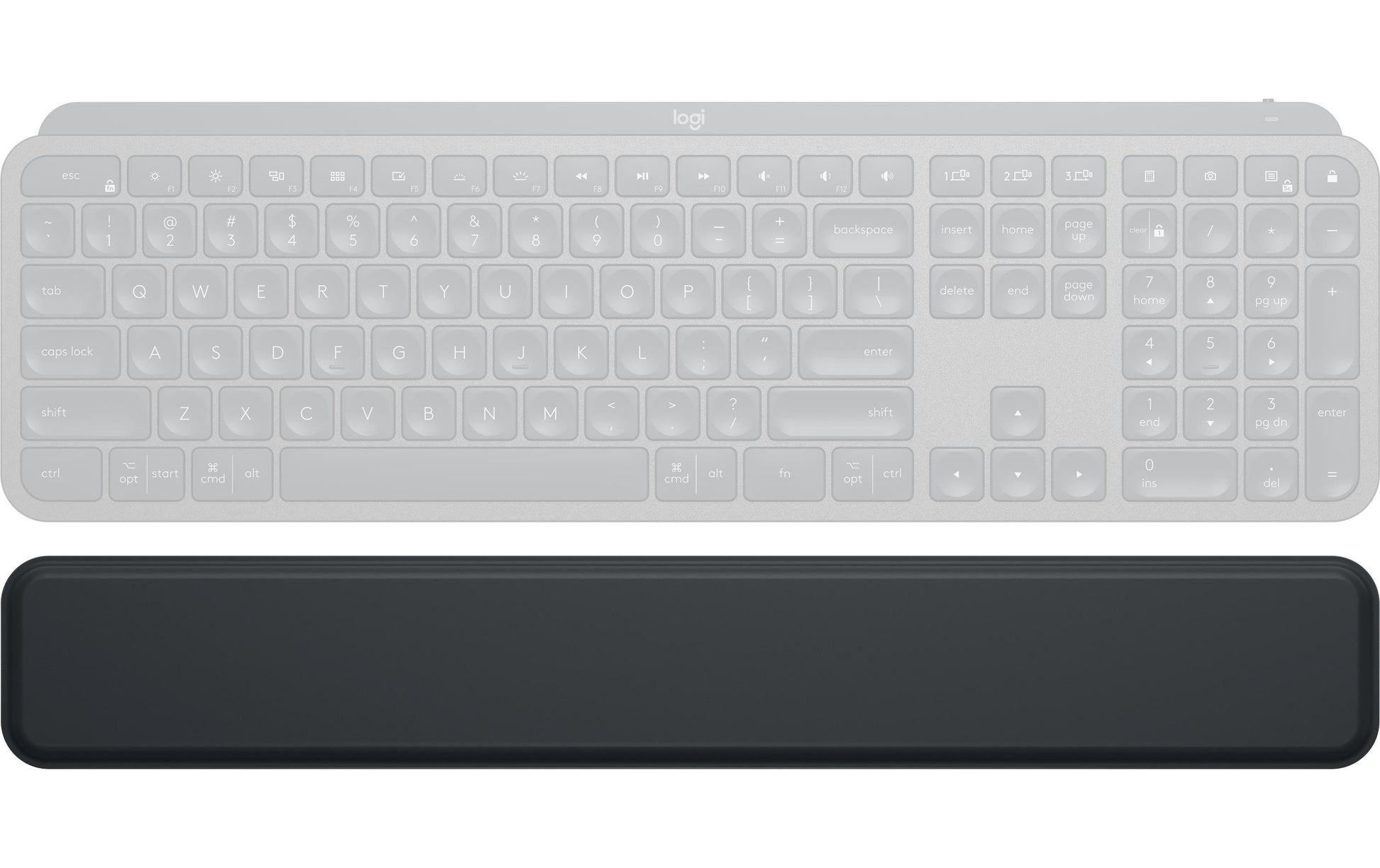 Logitech Tastatur-Handgelenkauflage – MX Palm Rest – für Tastatur – Grau