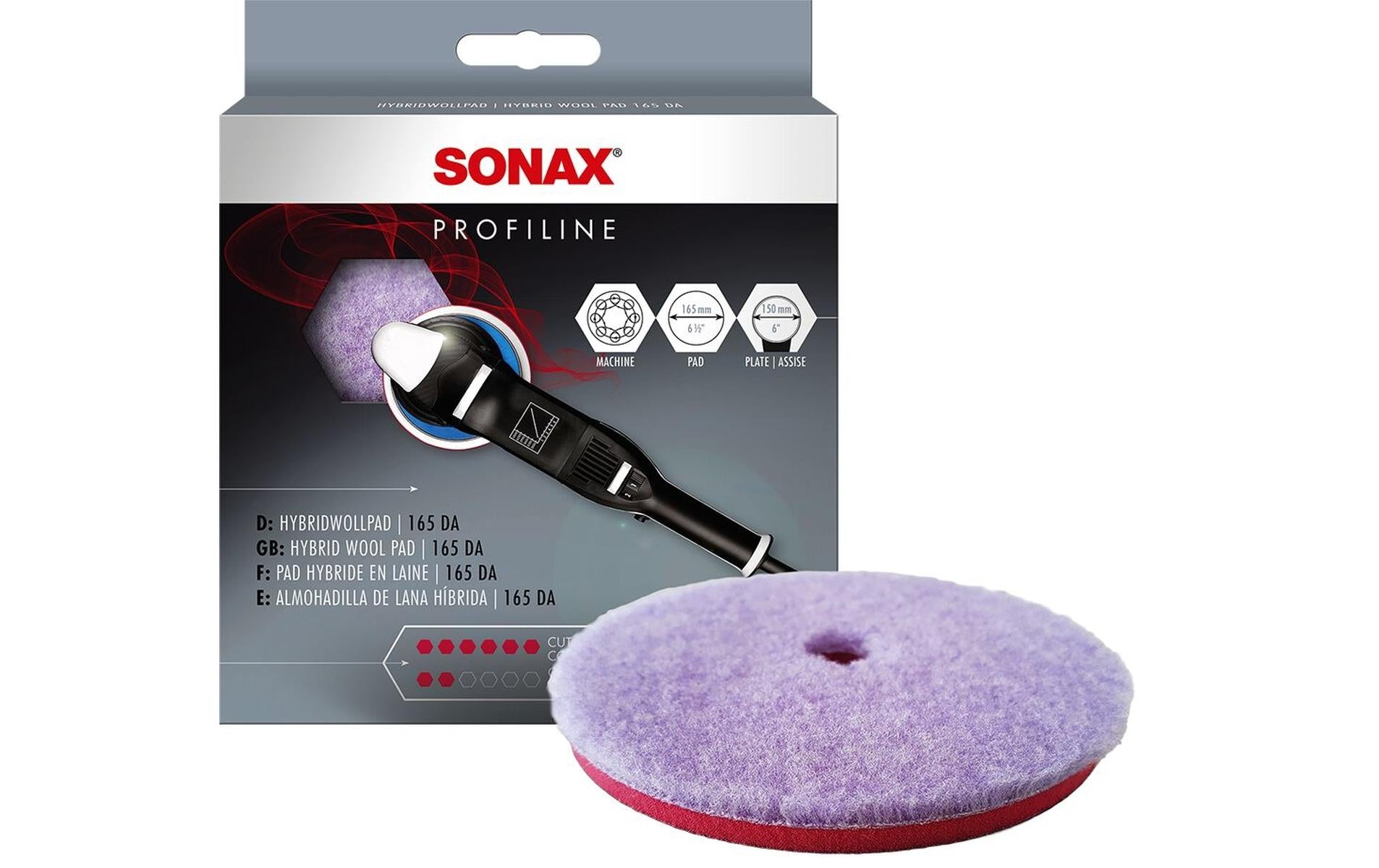 Sonax Polierpad 165 mm – Hybridwollpad – Dual Action – 1 Stk
