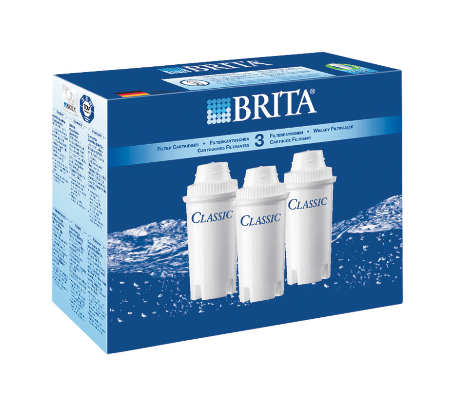 Brita Wasserfilterkartusche Classic – für Tischwasserfilter Classic, 3 Stk.