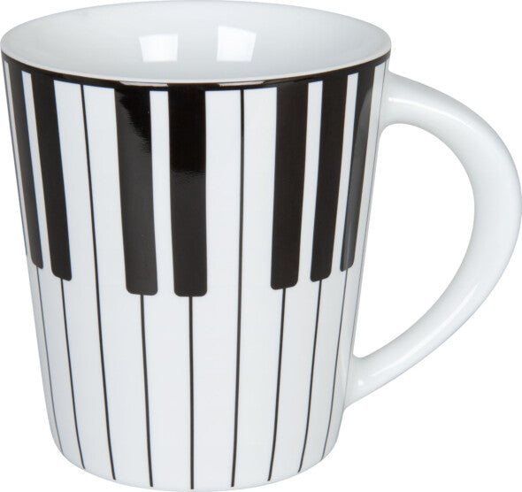 Könitz Porzellan Könitz Becher Piano – 380 ml, Ø 9,0 cm, Porzellan, Weiss, spülmaschinenfest, mikrowellengeeignet