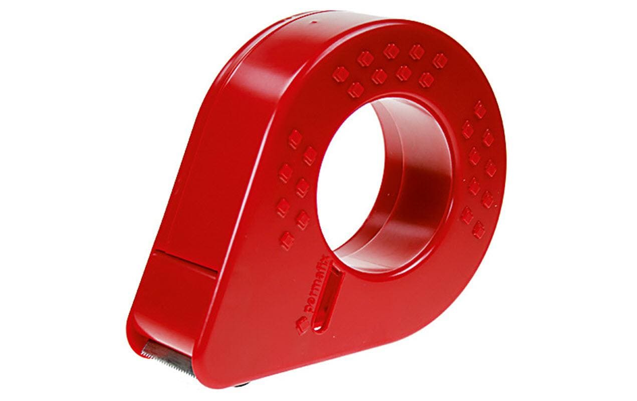 Permafix Handabroller – für Klebeband bis 38 mm × 66 m, Kunststoff (ABS/PS/PP), mit Metallmesser