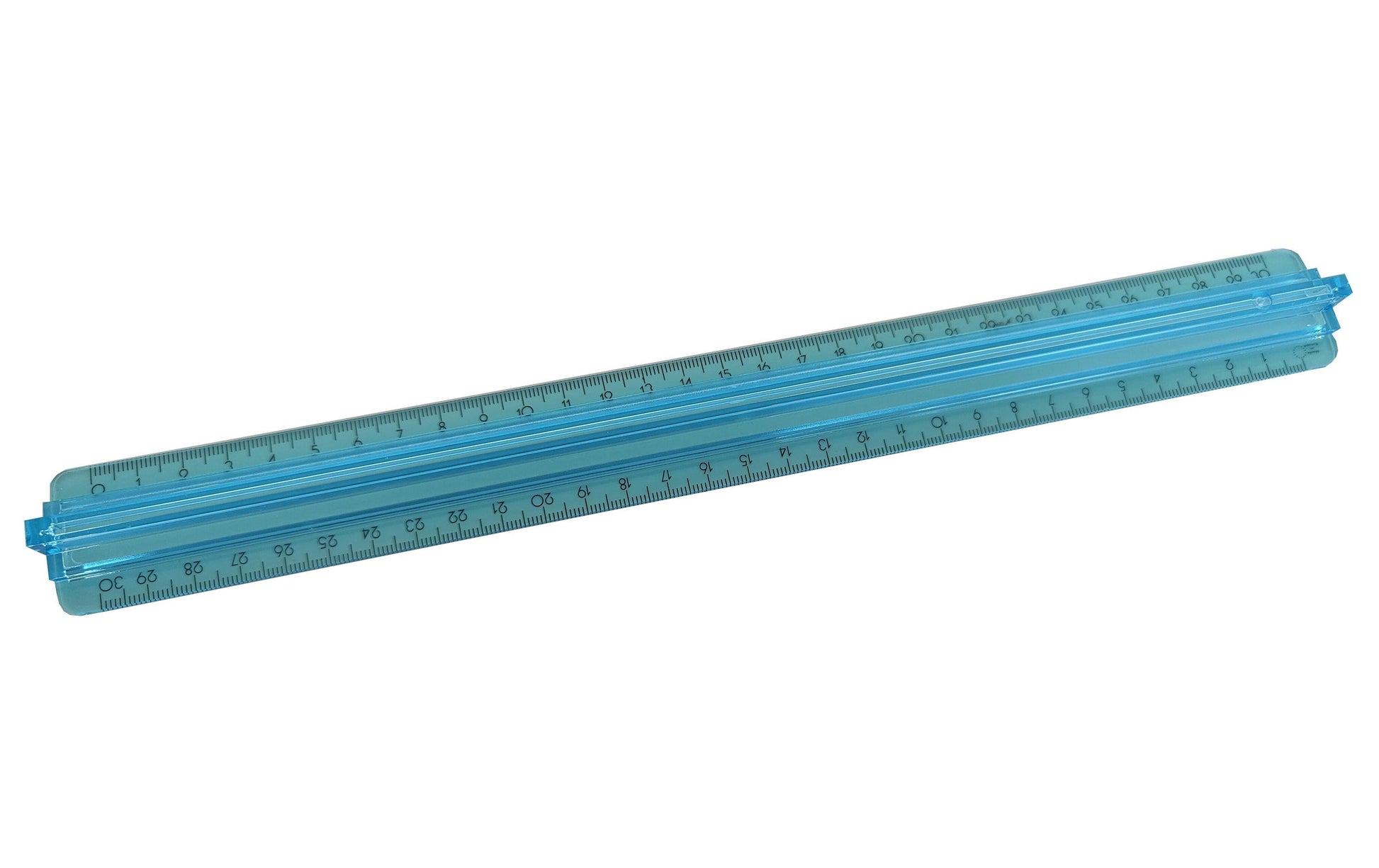 Pelikan Lineal – Acryl – 30 cm – Tuschekante, Griff – Blau