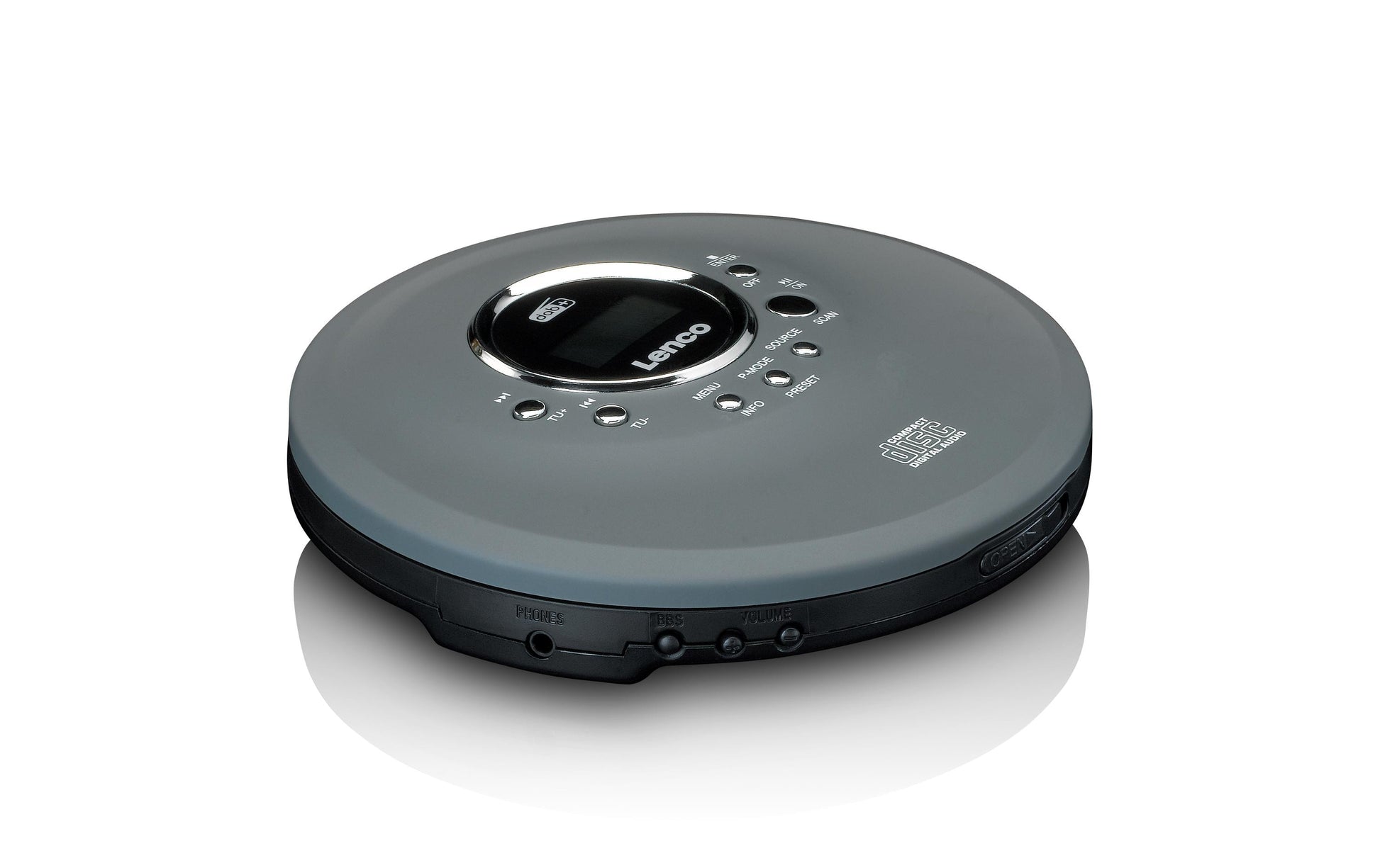 Lenco CD-400GY – CD-Player – Portabel – DAB+, Akkubetrieb – Anthrazit