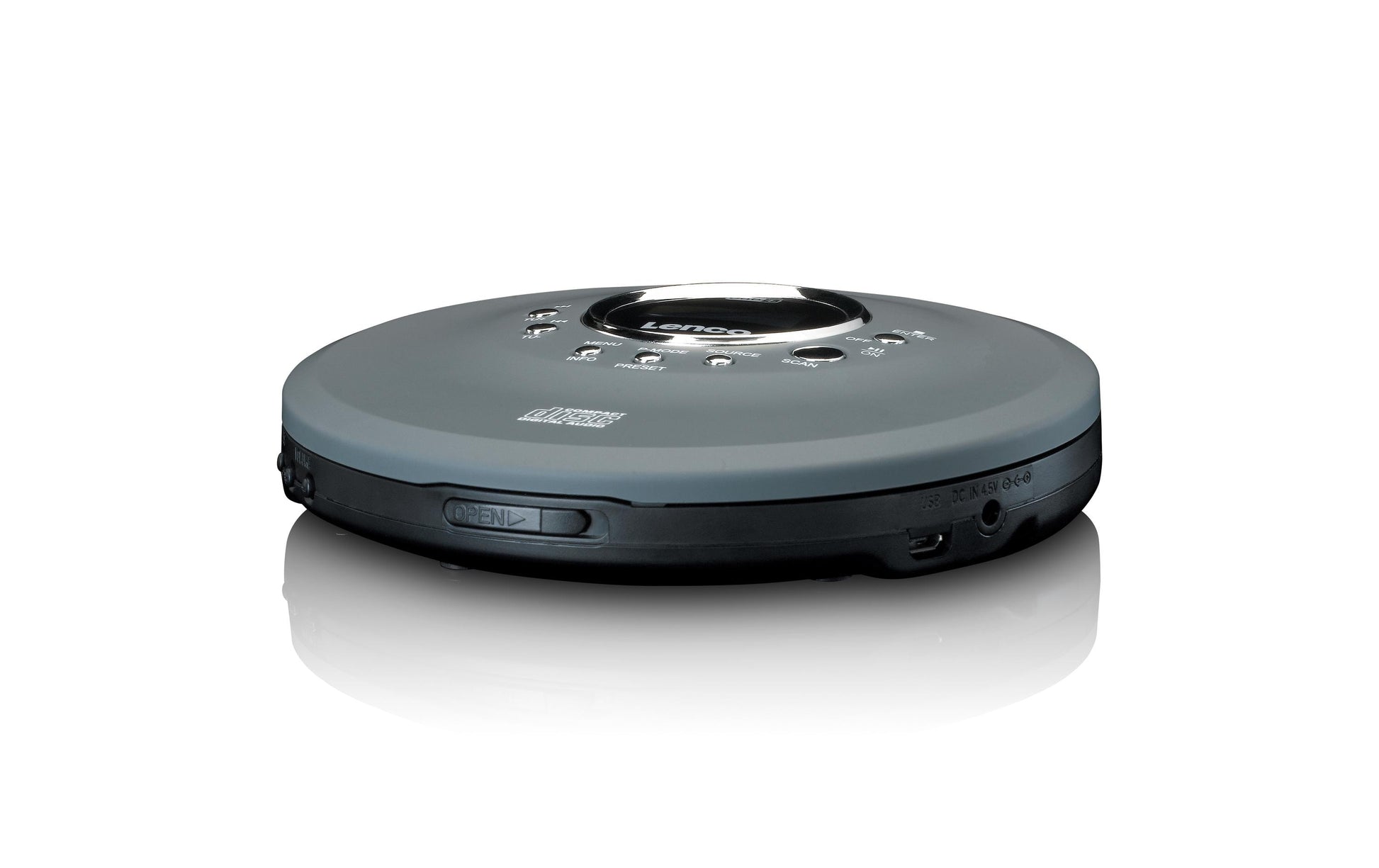 Lenco CD-400GY – CD-Player – Portabel – DAB+, Akkubetrieb – Anthrazit