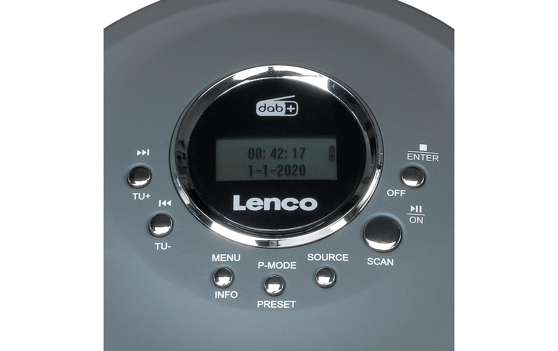 Lenco CD-400GY – CD-Player – Portabel – DAB+, Akkubetrieb – Anthrazit