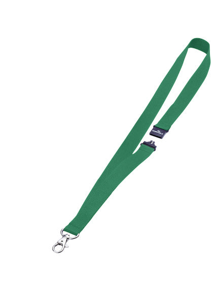 Durable Schlüsselanhänger Textilband – Kunststoff, B 20 × H 440 mm, Grün, Sicherheitsverschluss, 10 Stk.