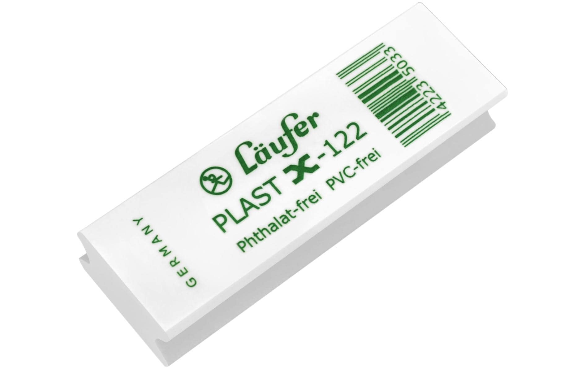 Laufer Radierer – für Bleistifte und Farbstifte – 65 × 12 × 21 mm – Kautschuk – weiss
