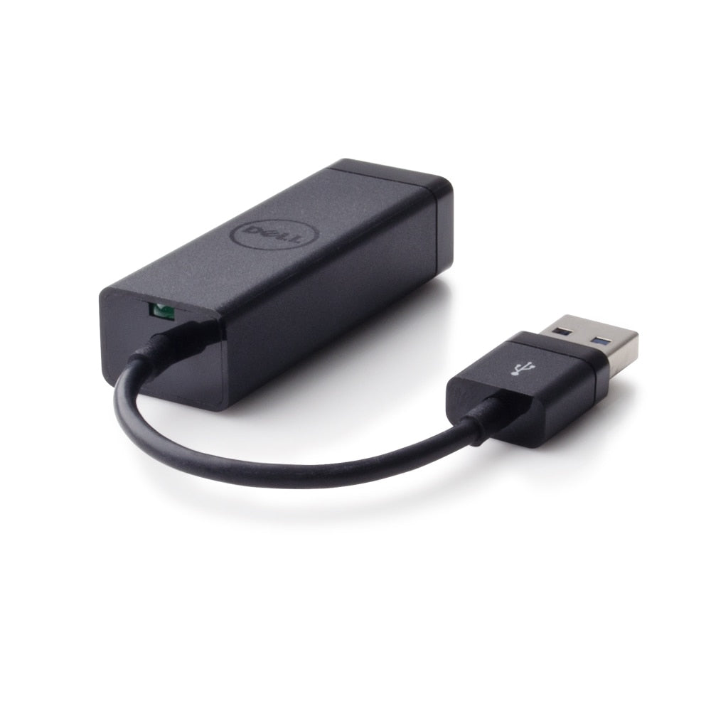 DELL 470-ABBT Netzwerkadapter USB zu RJ-45 – 1 Gbit/s, USB 3.2 Gen 1 (5 Gbit/s), für Dell PC/Laptop, Schwarz