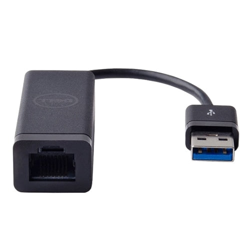 DELL 470-ABBT Netzwerkadapter USB zu RJ-45 – 1 Gbit/s, USB 3.2 Gen 1 (5 Gbit/s), für Dell PC/Laptop, Schwarz