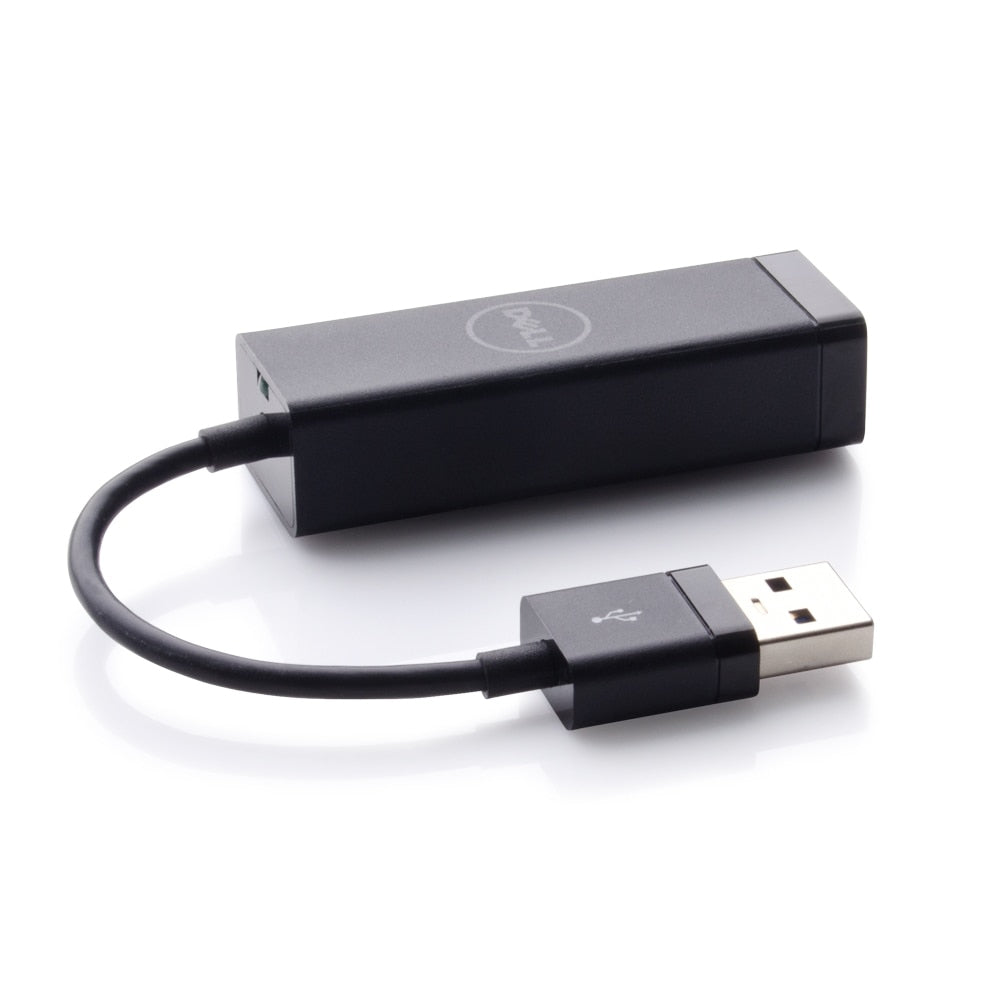 DELL 470-ABBT Netzwerkadapter USB zu RJ-45 – 1 Gbit/s, USB 3.2 Gen 1 (5 Gbit/s), für Dell PC/Laptop, Schwarz