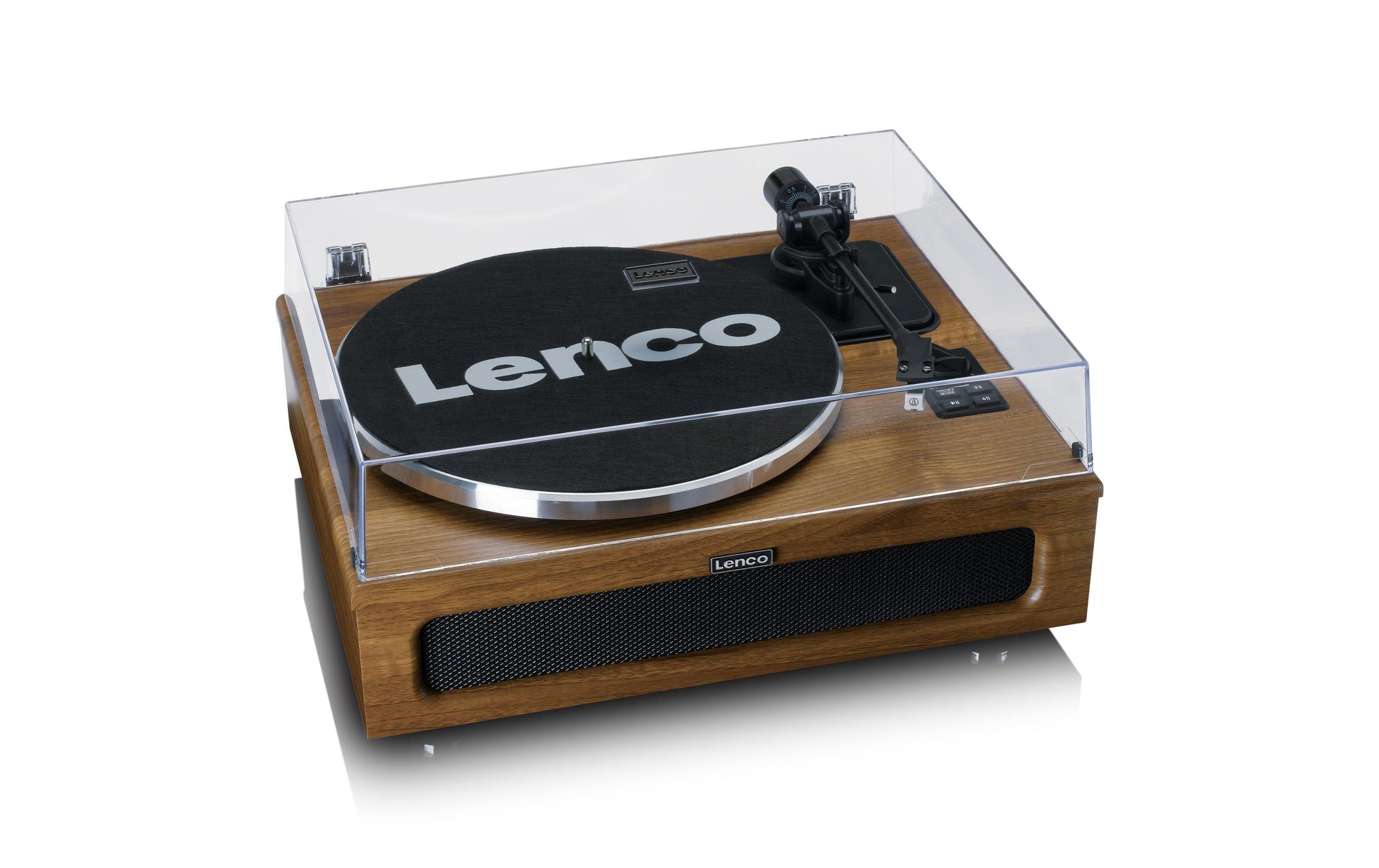 Lenco LS-410WA – Plattenspieler – Stationär – Riemenantrieb, 33⅓ U/min, Phono-Vorverstärker – Schwarz