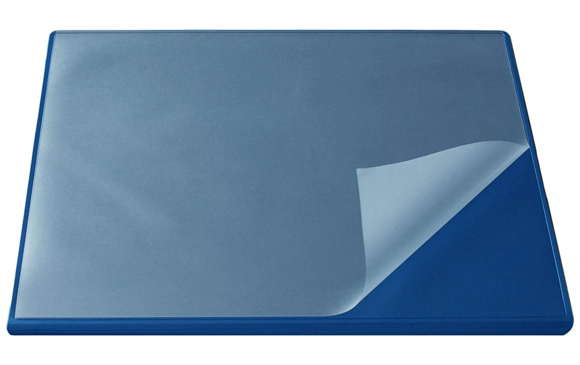 Laufer Läufer – Schreibtischunterlage DURELLA Flexoplan DS – 520 × 650 mm, Schaum, Folie, rutschfest, Blau, 1 Stück