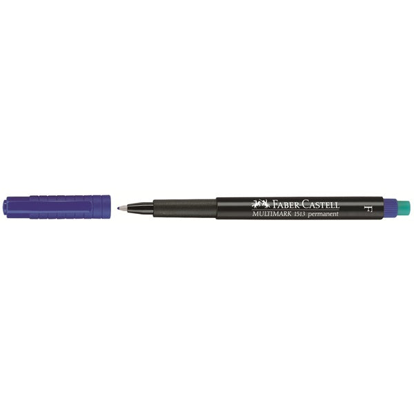 Faber-Castell Multimark Permanentmarker – Feine Spitze – Blau